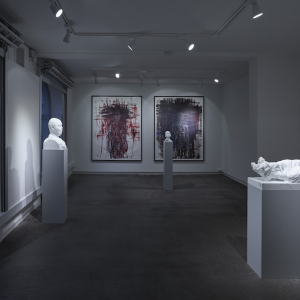 Installation view of the 2015 exhibition "Limbo" by Christian Lemmerz at Hans Alf Gallery