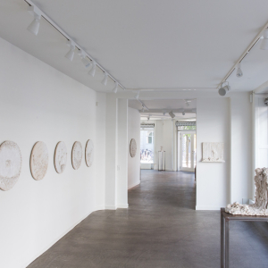 Installation view of the 2016 exhibition "A Dark Tale in White" by Jørgen Haugen Sørensen