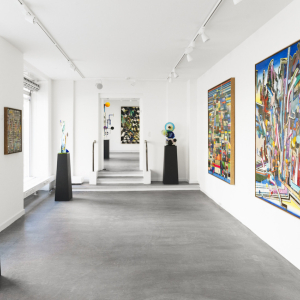 Installation view of the 2018 exhibition "Kaleidoscope" by Christian Achenbach at Hans Alf Gallery