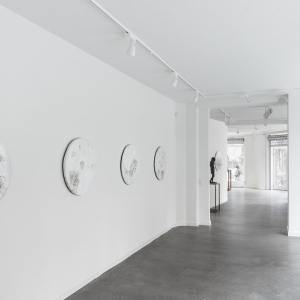 Installation view of the exhibition "The Innocent Guilty" by Jørgen Haugen Sørensen at Hans Alf Gallery