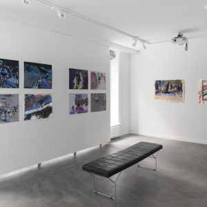 Installation view from the exhibition "The We-Machine" by Erik A. Frandsen at Hans Alf Gallery