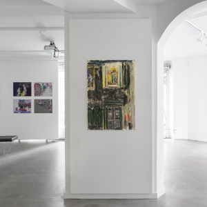 Installation view from the exhibition "The We-Machine" by Erik A. Frandsen at Hans Alf Gallery