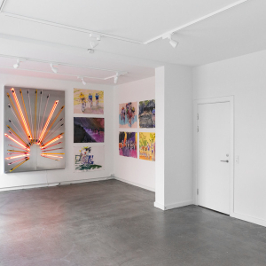 Installation view from the exhibition "The We-Machine" by Erik A. Frandsen at Hans Alf Gallery