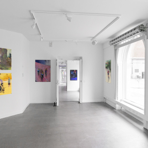 Installation view from the exhibition "The We-Machine" by Erik A. Frandsen at Hans Alf Gallery