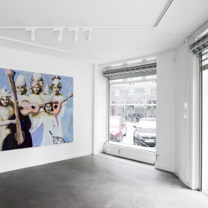 Installation view of the 2020 exhibition "Hysteria" by Mie Olise Kjærgaard at Hans Alf Gallery