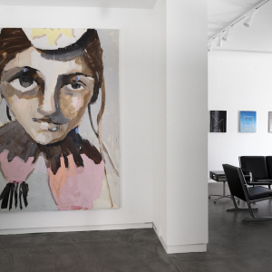 Installation view of the 2020 exhibition "Hysteria" by Mie Olise Kjærgaard at Hans Alf Gallery