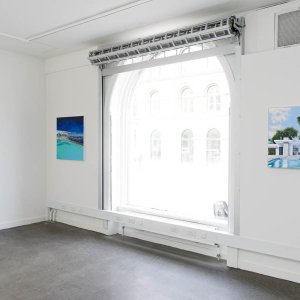 Installation view of the 2022 exhibition "Swimming Pool" by Natasha Kissell at Hans Alf Gallery