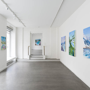 Installation view of the 2022 exhibition "Swimming Pool" by Natasha Kissell at Hans Alf Gallery