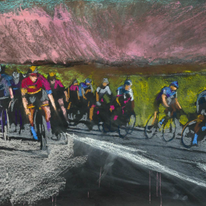 Tour de France, 2020, drawing by Erik A. Frandsen