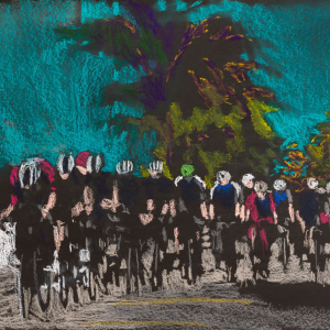 Tour de France, 2020, drawing by Erik A. Frandsen