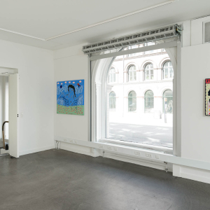 Installation view of the 2022 exhibition "Apricots and Freshwater Pearls" by Anders SCRMN Meisner at Hans Alf Gallery