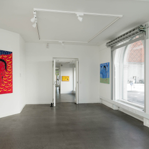 Installation view of the 2022 exhibition "Apricots and Freshwater Pearls" by Anders SCRMN Meisner at Hans Alf Gallery