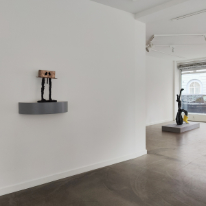 Installation view of the 2022 exhibition "Mindless Actions and Unfinished Stories" by Fredrik Raddum at Hans Alf Gallery