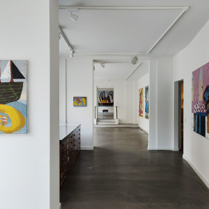 Installation view of the 2022 exhibition "Bedtime Stories" by Ralf Kokke at Hans Alf Gallery