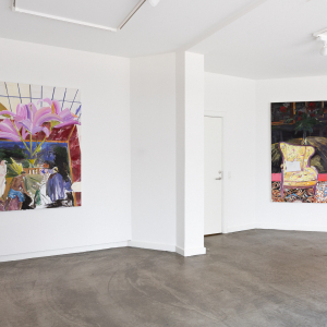 Installation view of the 2023 exhibition "Bar Roma" by Erik A. Frandsen at Hans Alf Gallery