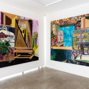 Installation view of the 2023 exhibition "Bar Roma" by Erik A. Frandsen at Hans Alf Gallery