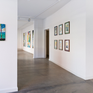 Installation view of the exhibition "Two Worlds" by Martin Bigum at Hans Alf Gallery