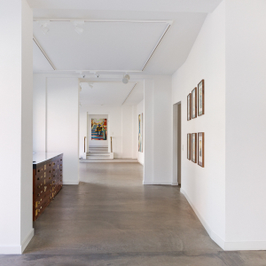 Installation view of the exhibition "Two Worlds" by Martin Bigum at Hans Alf Gallery