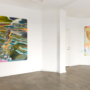 Installation view of the exhibition "Two Worlds" by Martin Bigum at Hans Alf Gallery