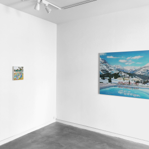 Installation view from the 2023 exhibition "Endless Summer" by Natasha Kissell at Hans Alf Gallery