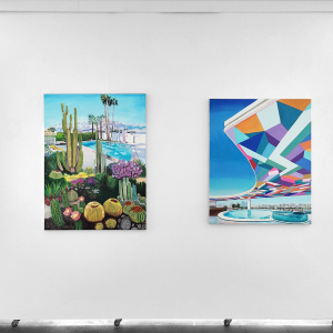 Installation view from the 2023 exhibition "Endless Summer" by Natasha Kissell at Hans Alf Gallery