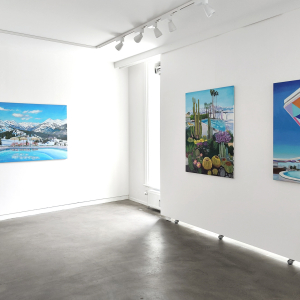 Installation view from the 2023 exhibition "Endless Summer" by Natasha Kissell at Hans Alf Gallery