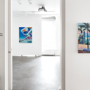 Installation view from the 2023 exhibition "Endless Summer" by Natasha Kissell at Hans Alf Gallery