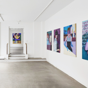 Installation view of the exhibition "Resonant Hues" by Anne Torpe at Hans Alf Gallery