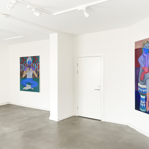 Installation view of the exhibition "Resonant Hues" by Anne Torpe at Hans Alf Gallery